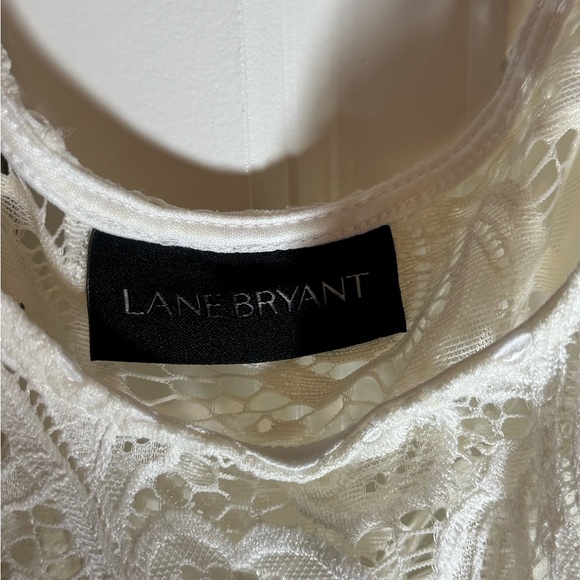 Lane Bryant Cream Lace Knee-Length Dress 22/24 (3X) Easter Dress or Formal Dress - Picture 5 of 7
